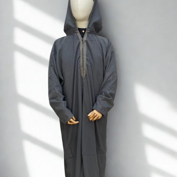 Jellaba Marocaine (Hiver) Gris Foncé