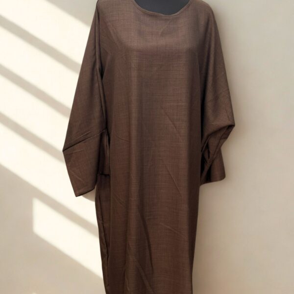Alternative view of Abaya Femme Tissu Chiné – Coupe Papillon (Faracha)
